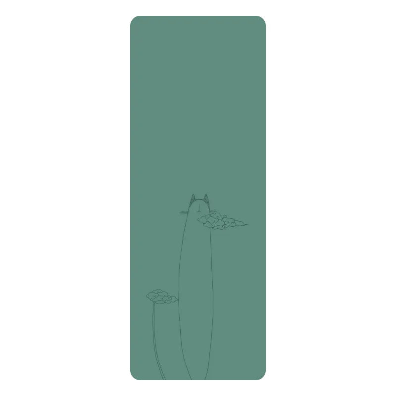 Natural Rubber PU Non-Slip Sweat-Absorbing Yoga Mat, Simple, Sports, Fitness, Shop, Home