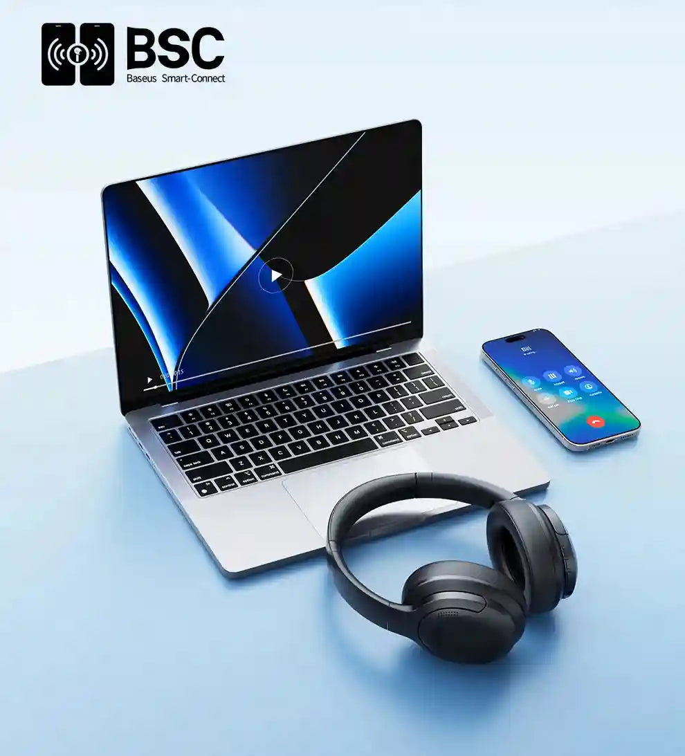Wireless Headphones with 80H Playtime and Deep Bass - Tidesmit Tidesmit
