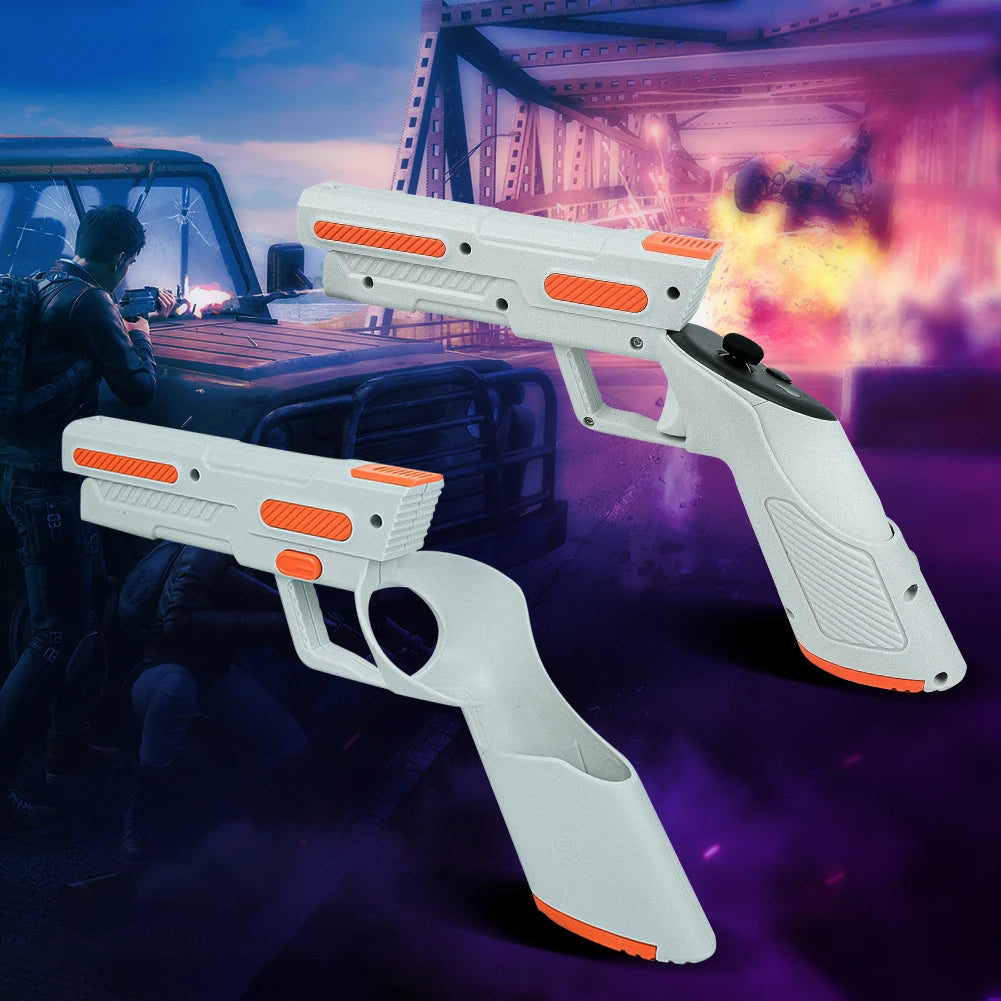 Meta Quest 3 VR Gun Stock Grip | Precision FPS Aiming Controller White Tidesmit