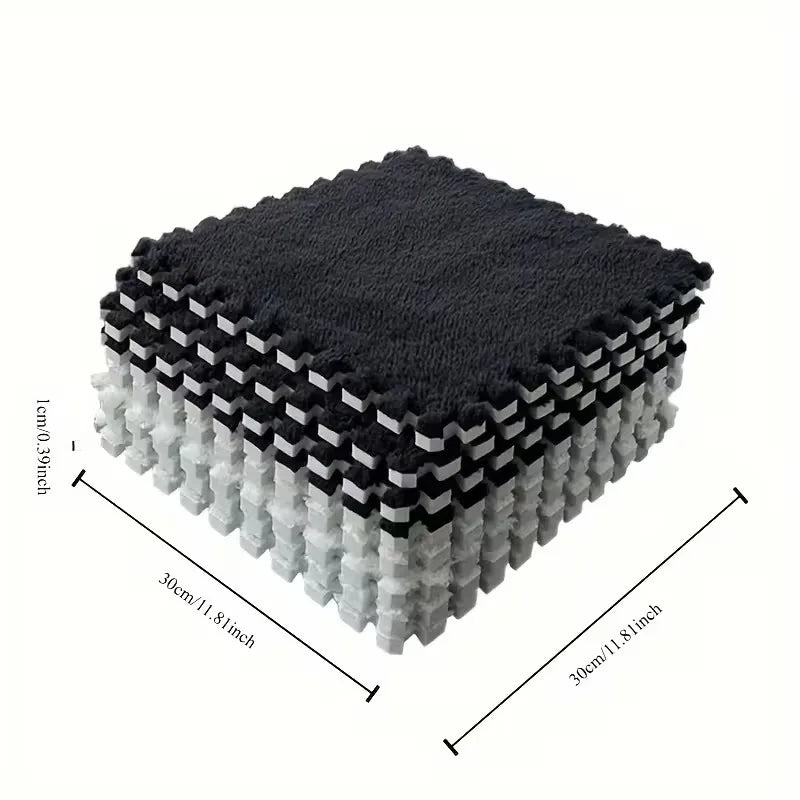 10/20 Pcs Pack of Plush Fitness Yoga Mats Soft Fluffy Interlocking Foam Mats Non Slip Rug Suitable for Bedrooms Living Rooms