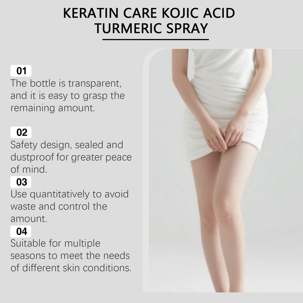 100/200/300ml Kojic Spray For Turmeric Exfoliating Keratin Brightens Uneven Skin Tone Improves Dullness Full Body Use Skin Spray