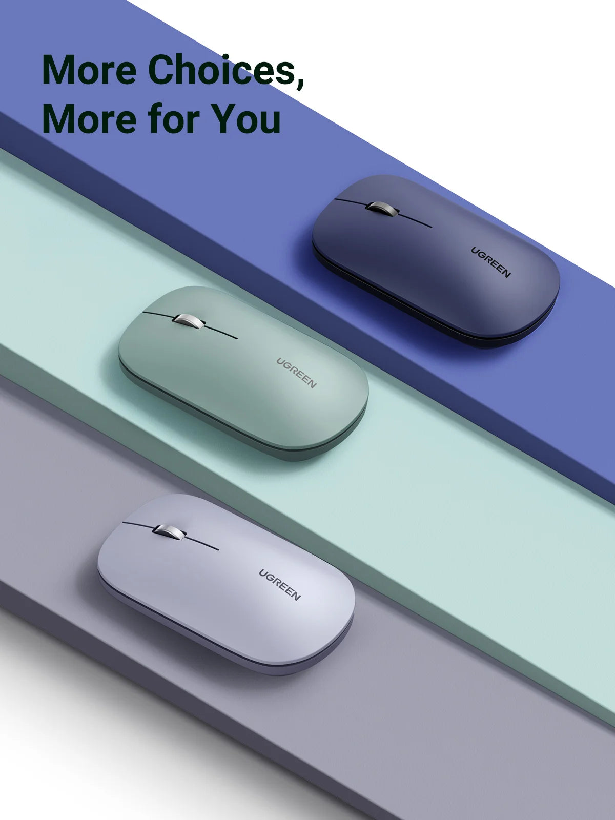 UGREEN Silm Wireless Mouse  Bluetooth 2.4G 4000 DPI  Silent Click For MacBook Pro M1 M2 iPad Tablet Computer Laptop PC