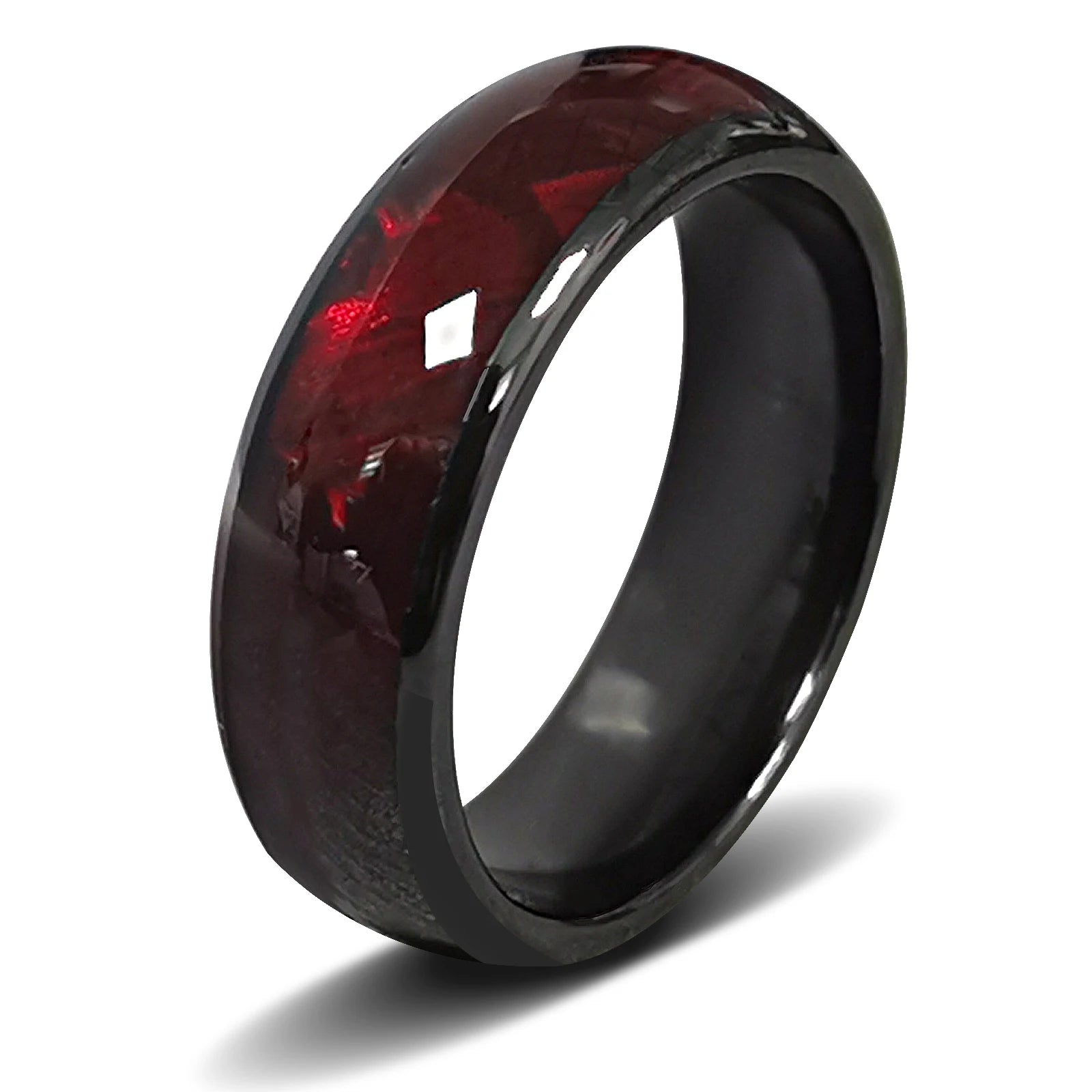 Smart Health Ring Ntag216 Ceramic Programmable Wearable - Tidesmit RED US SIZE 6 Tidesmit