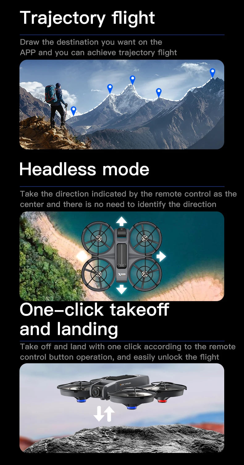 Tidesmit X226 4K Camera Drone with GPS and Obstacle Avoidance Tidesmit