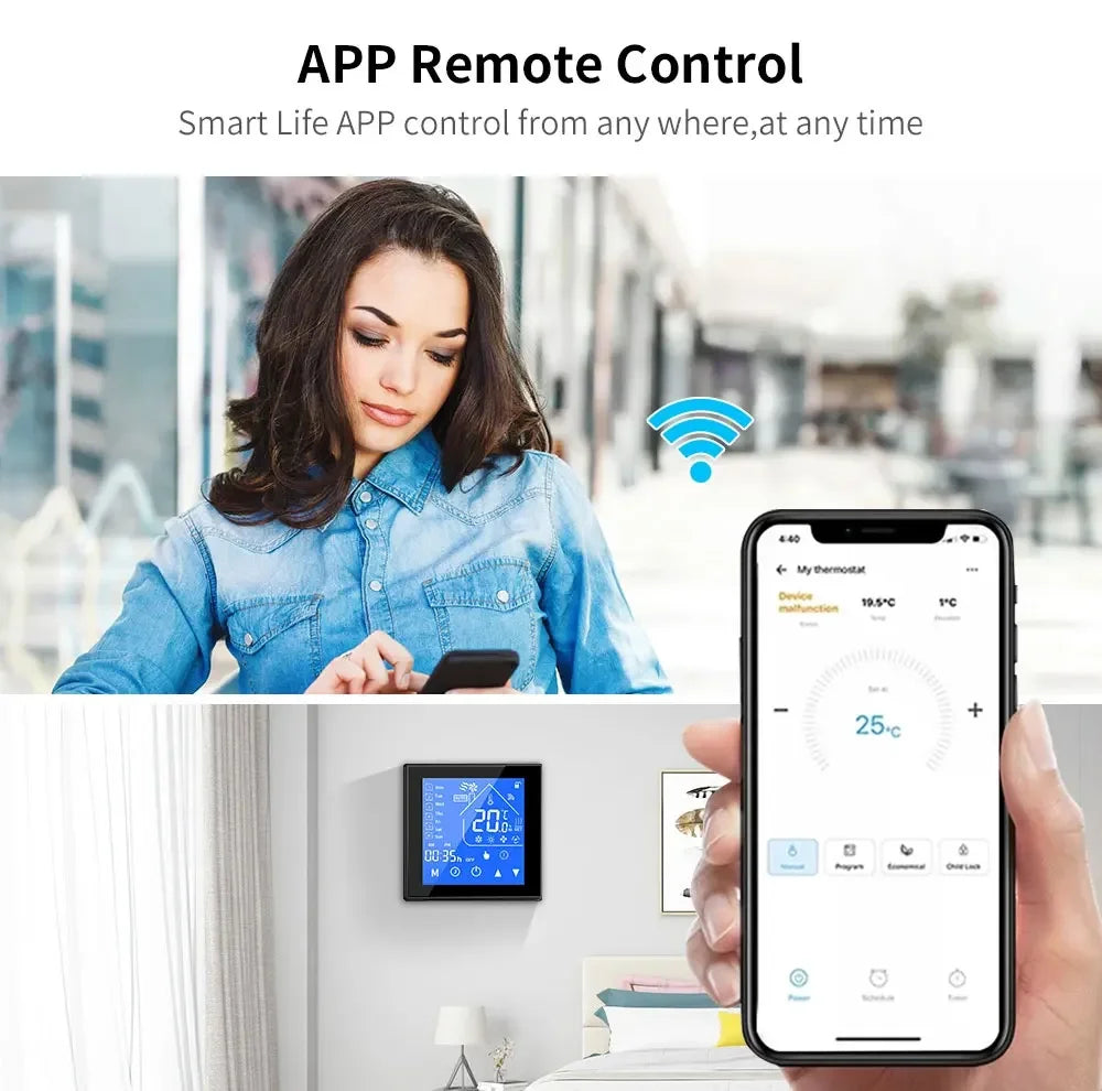 WiFi Smart Thermostat Temperature Control for Electric Floor Heating Water/Gas Boiler Temperature Tuya Google Home Alexa Yandex