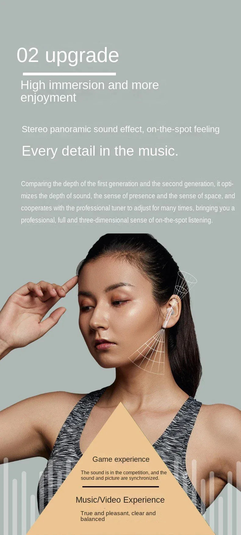 Wireless Earbuds Bluetooth 5.3 Noise Cancelling Tidesmit Sport Tidesmit