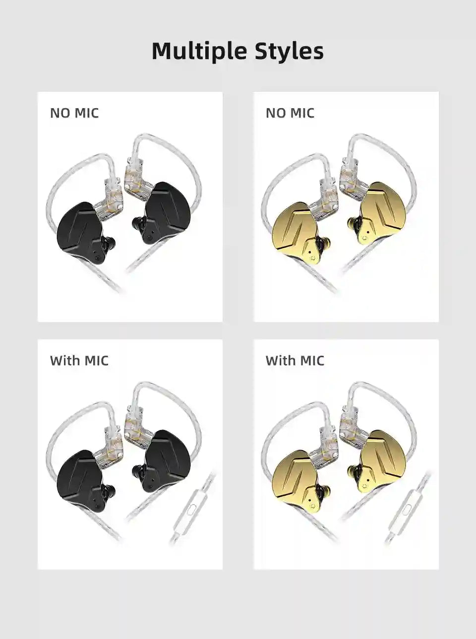 KZ ZSN Pro X Hybrid In-Ear Monitor - High-Fidelity Wired Studio Earphones Tidesmit