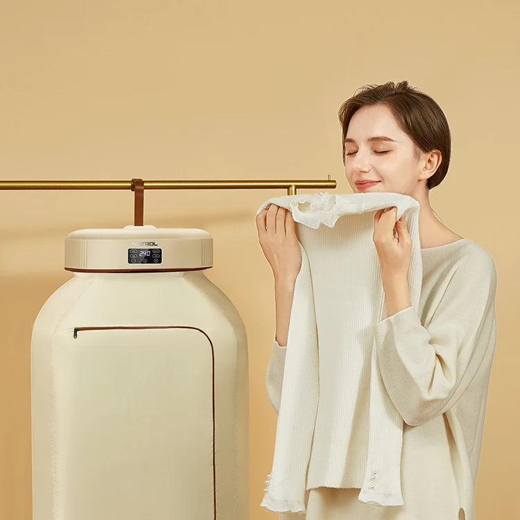 Tidesmit portable electric mini steam clothes dryer with smart touch control for quick wrinkle removal and UV drying
