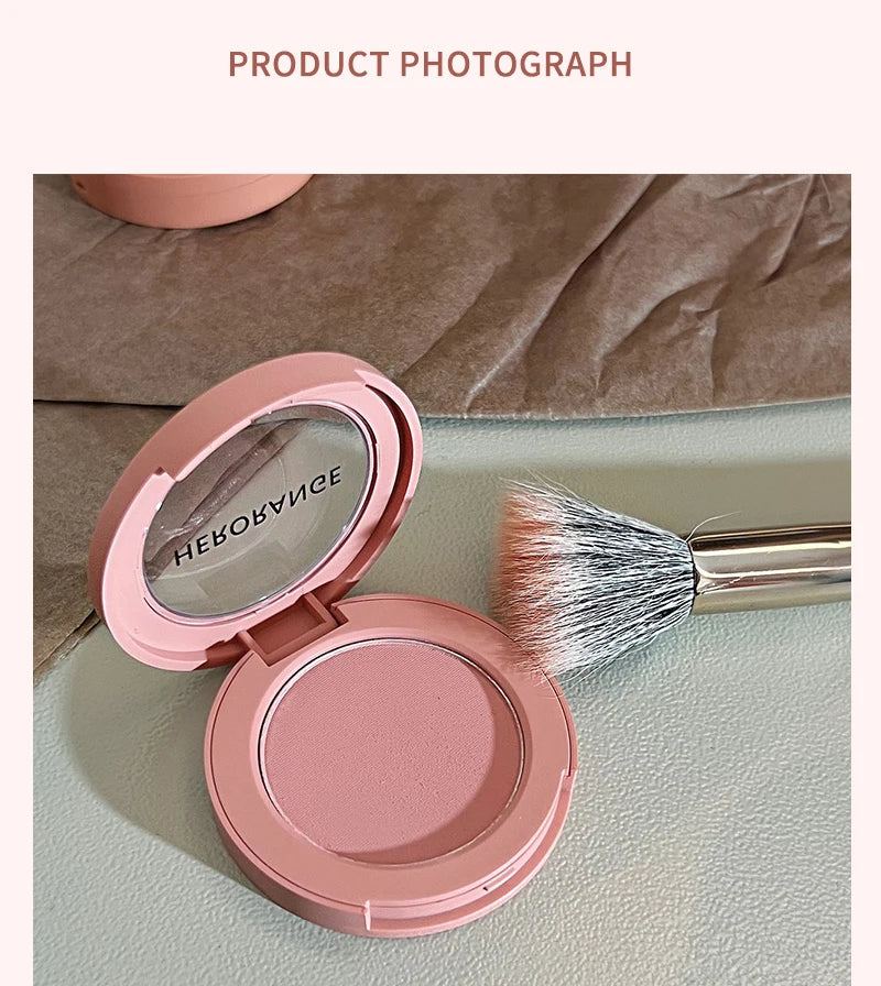 Tidesmit Herorange HR402 soft matte peach orange blush texture close-up for natural long-lasting face makeup