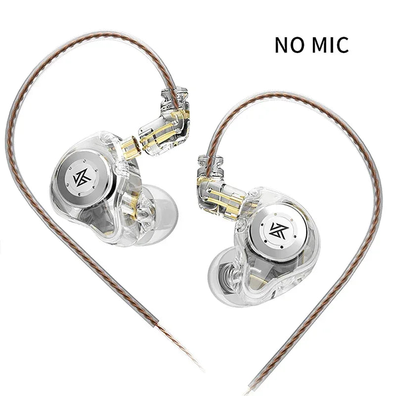 KZ EDX PRO 10mm Dual Magnetic Circuit Dynamic Drive Earphone HIFI Bass Earbud Sport Noise Cancelling Headset KZ ZSTX ZSN PRO ZAS Clear NO MIC Tidesmit