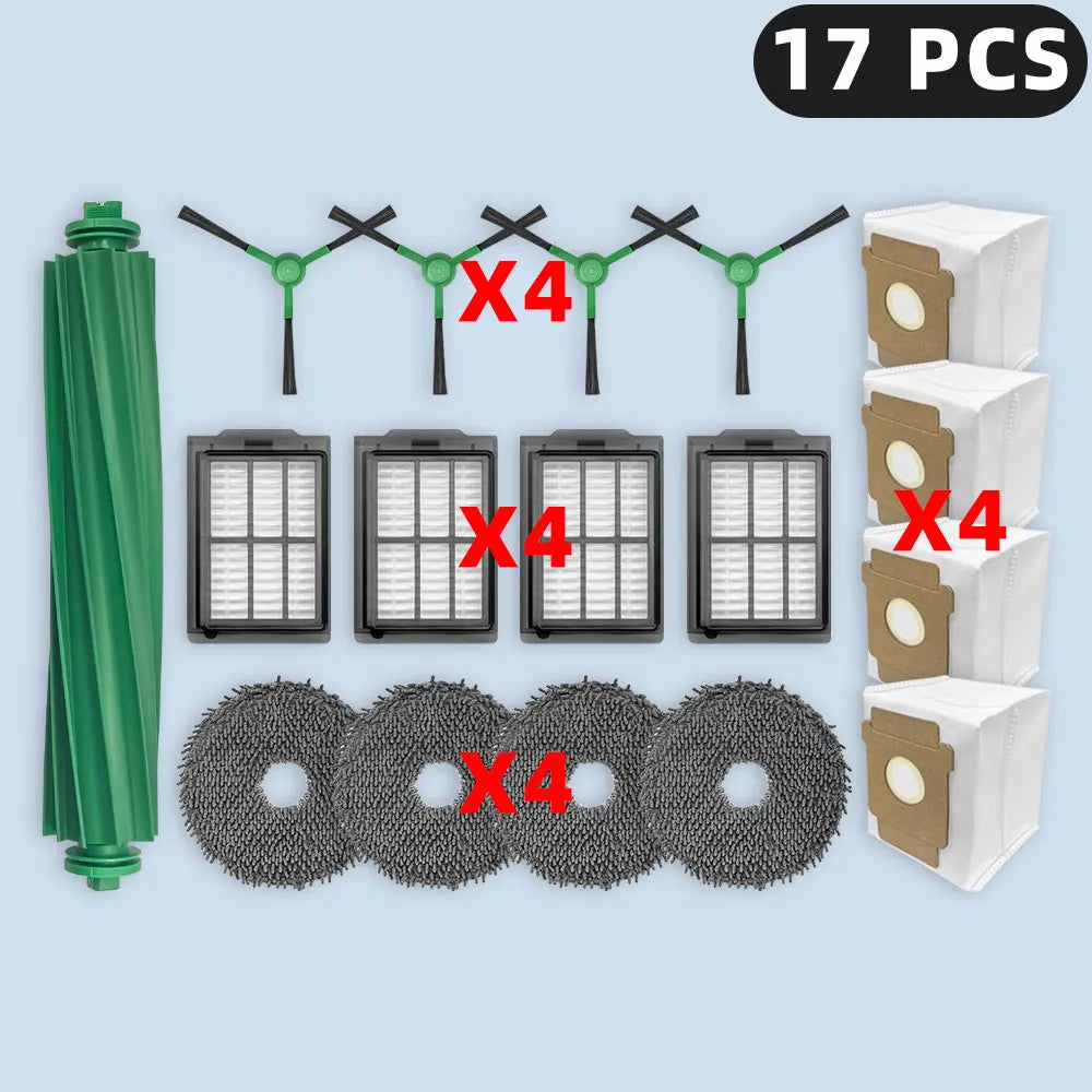 Tidesmit 18 replacement kit with brush, filter, and mop for iRobot Roomba Plus 405 505 vacuum accessories