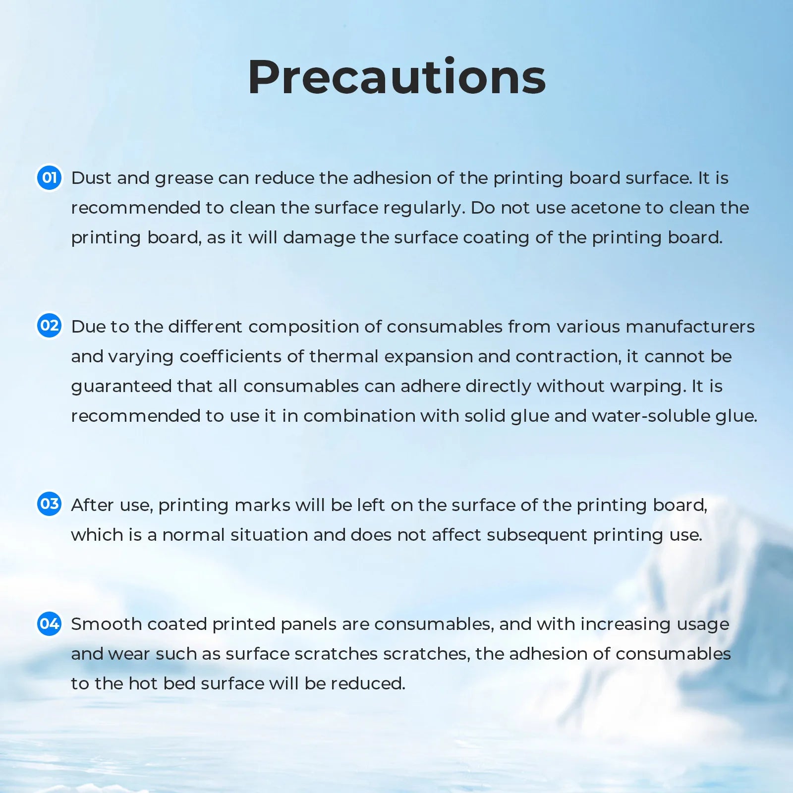 Maintenance instructions for Bambu Lab A1 Mini 184x184mm textured PEI, PEY, PET, and H1H build plate steel sheets.