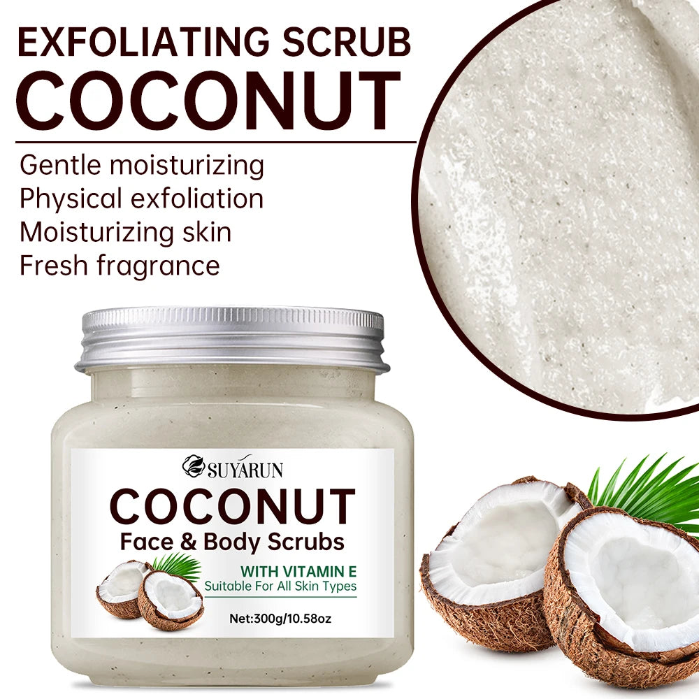 Coconut Sugar Body Scrub – Organic Exfoliating Spa Care (300g) Scrubs Treatments Tidesmit