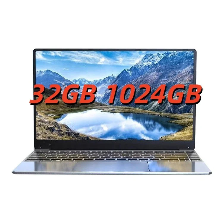 Brilliant Radiant Original 15.6 Inch Laptop Intel N3700 120Hz FHD IPS,32GB/2TB SSD 5000mAh Backlit Keys