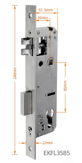 Peephole Camera Smart Aluminum Lock Euro 3592 Mortise Waterproof Tuya Wifi Fingerprint Digital Lock of UPVC Grill Sliding Door