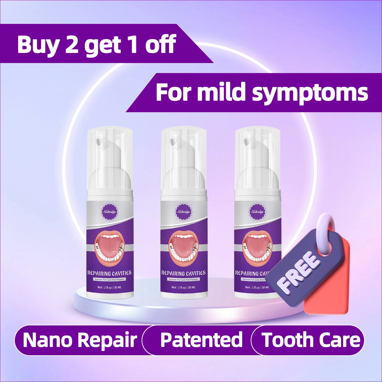 Tidesmit anti-caries teeth whitening gel for natural cavity repair and enamel healing