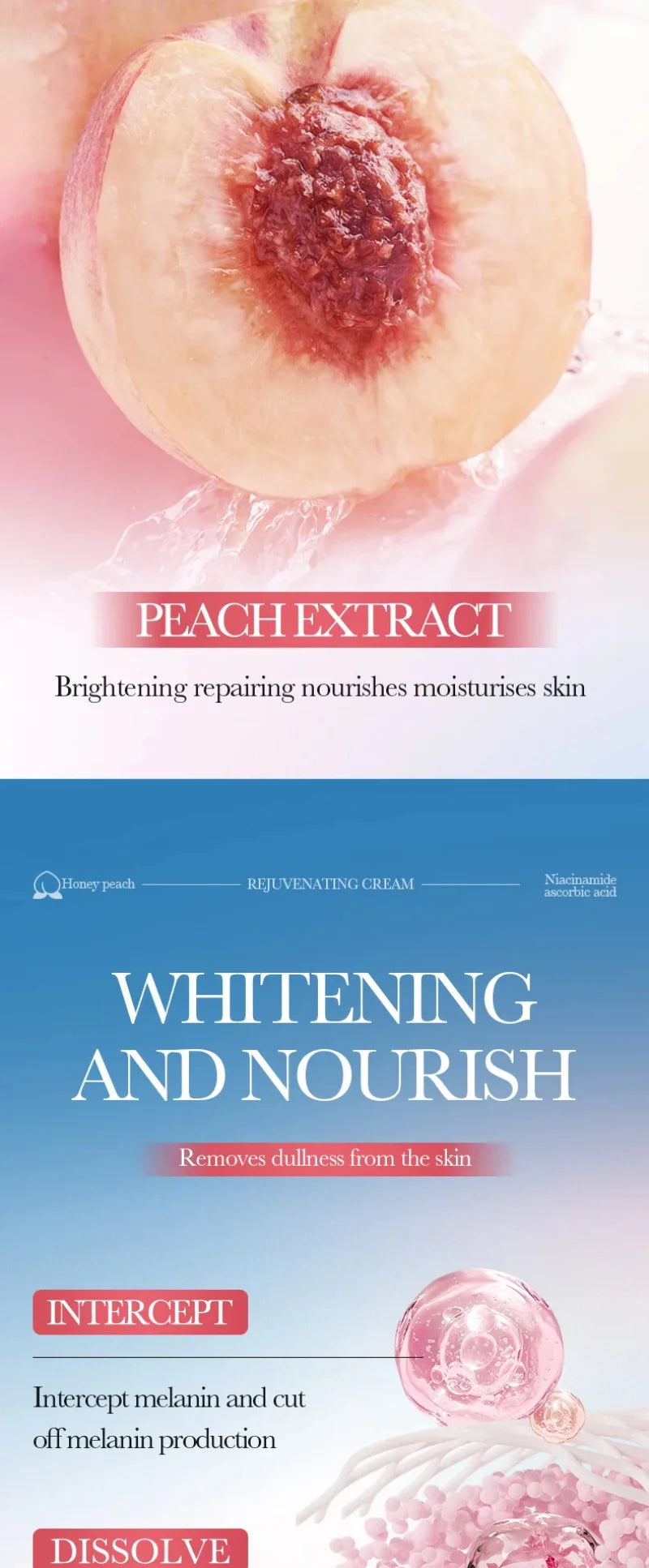Remove Melanin Nicotinamide Brightening Cream For Dark Skin Effective Lighten Thigh Inner Bleach Private Parts Brighten Cream