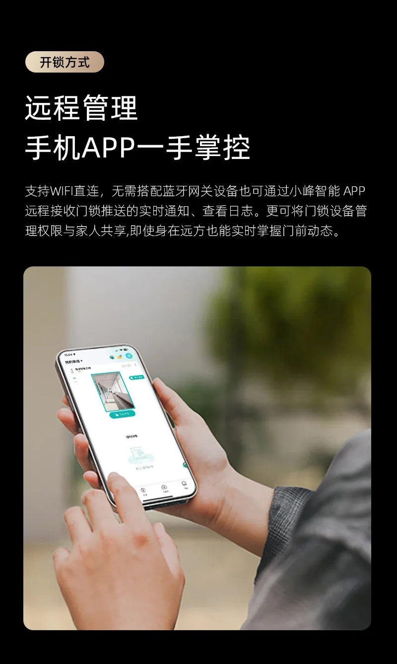 Smart lock with surveillance camera fingerprint facial recognition password door lock
