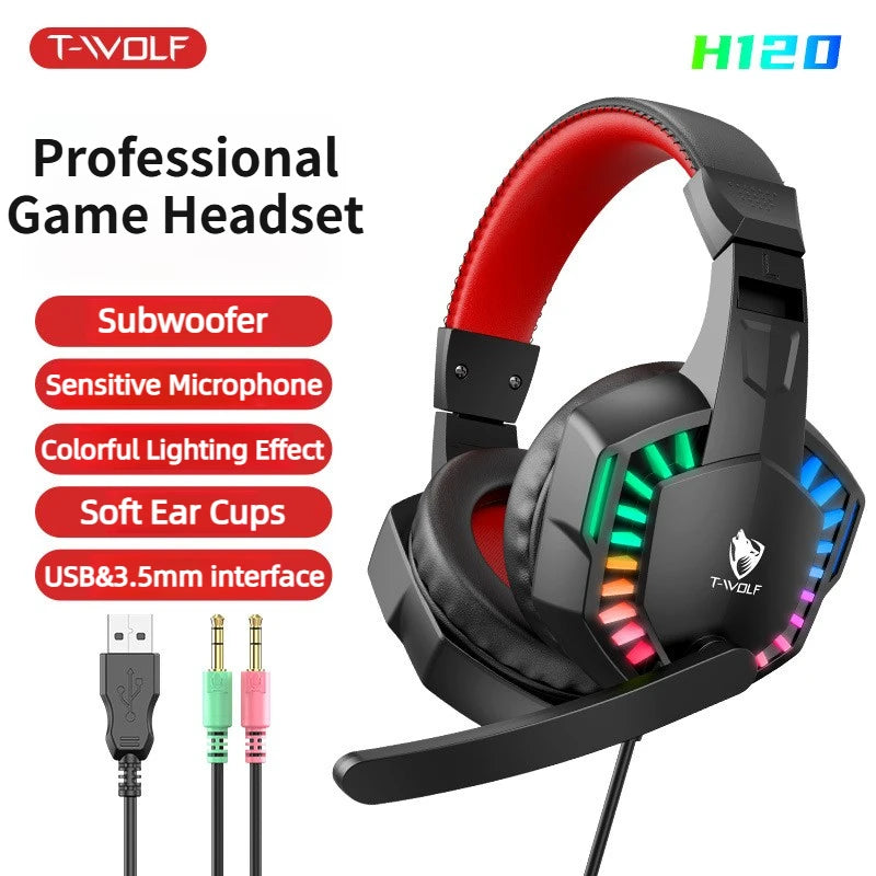 Gaming Headphones with RGB Microphone & Stereo Bass - H120 H120 Tidesmit