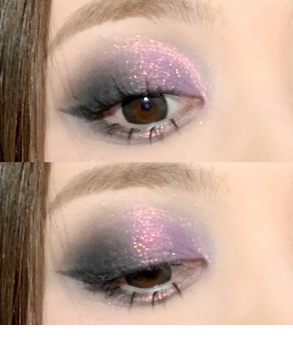 Tidesmit monochrome glitter eyeshadow and shimmering face highlighter powder waterproof long lasting diamond finish