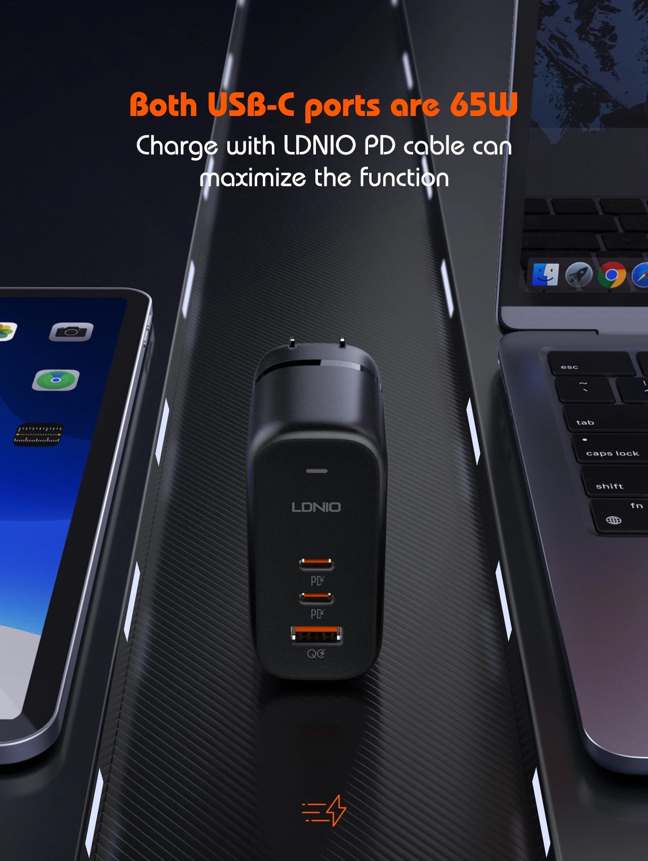 140W GaN USB C Charging Station 6-Port Hub for Universal Travel Tidesmit