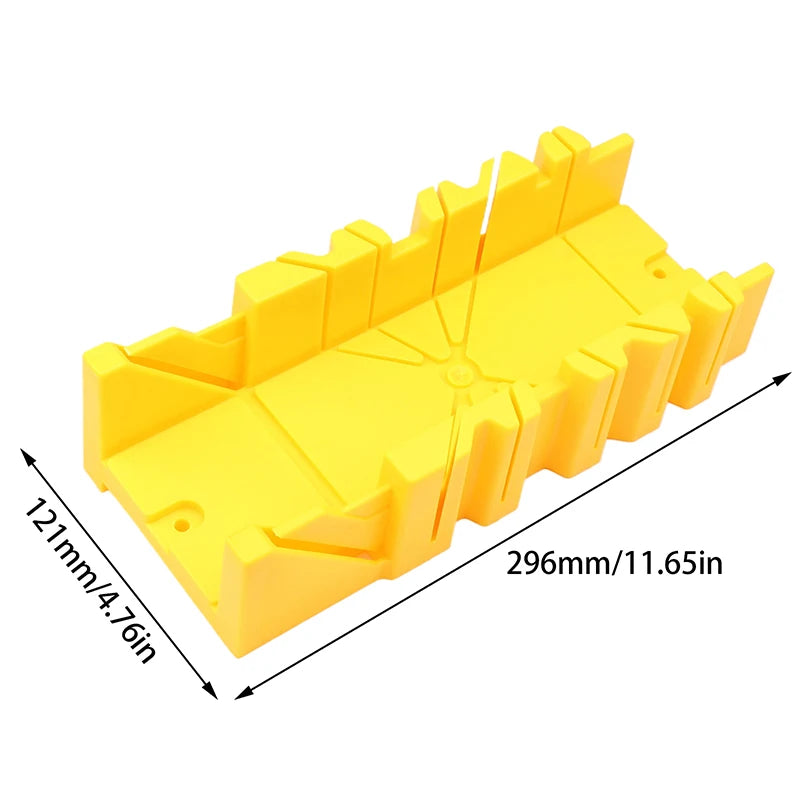 〔Sa〕1Pc 45/90 Degree Wood Cutting Clamping Miter Saw Box Woodworking Angle Cutting For Carpenter Gypsum Oblique Cutting Tool