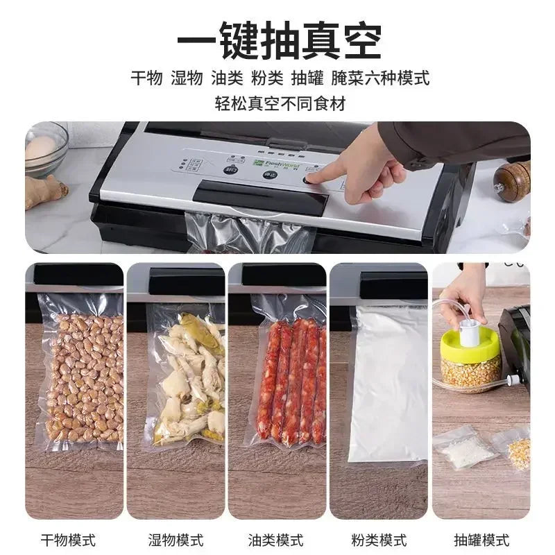 Automatic Vacuum Sealer: Commercial Food Packaging & Household Freshness Sealing Machine