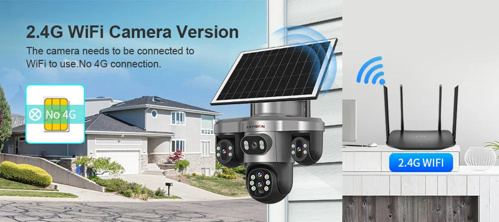 LS VISION 20MP 10X Optical Zoom 4G Solar Camera Outdoor WiFi Three Screen 3PTZ 360° Auto Tracking Security CCTV Camera V380 Pro