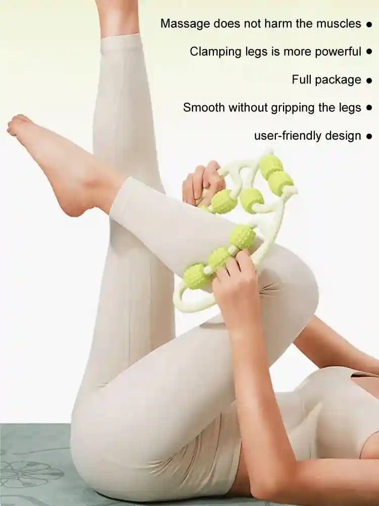 Leg Slimming Massage Roller – 12 Wheel Manual Deep Tissue Tool Massage Roller Tidesmit
