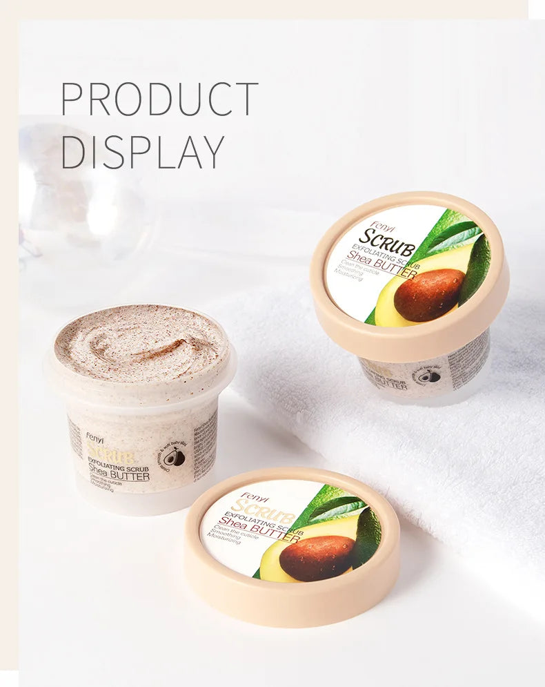 Shea Butter Body Scrub – Natural Exfoliating Skin Polish 100g Scrubs Treatments Tidesmit