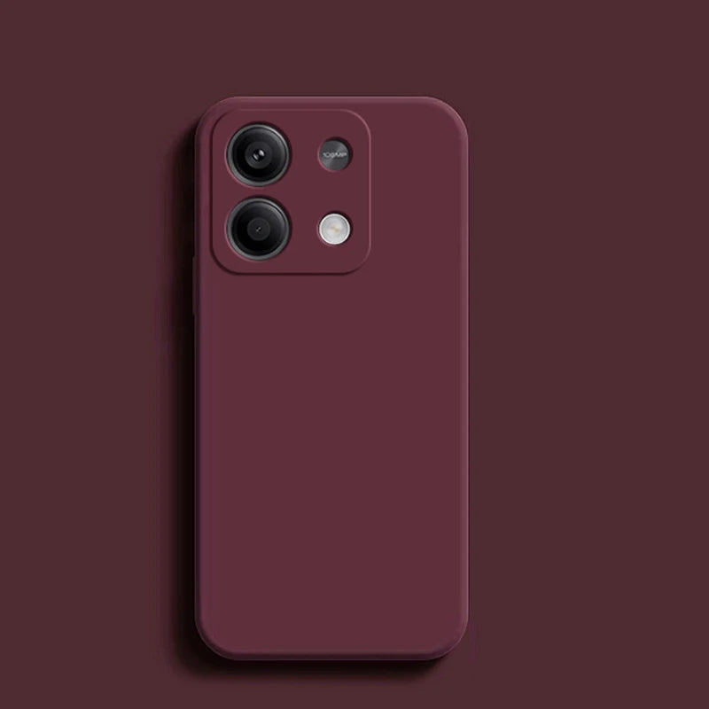 Redmi Note 13 Liquid Silicone Case - Slim Shock-Absorbing Cover Plum Tidesmit