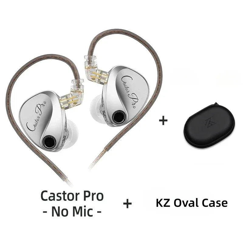 Tidesmit Dual Dynamic Driver Hi-Fi Wired In-Ear Monitors Silver-NO MIC-BAG Tidesmit
