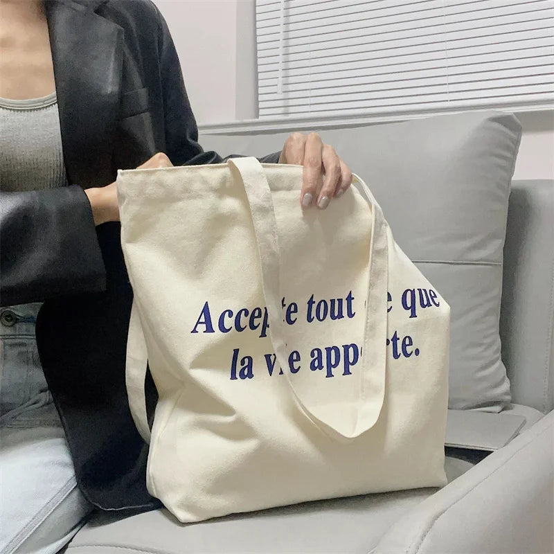 100PCS/Lot Custom Logo Natural Canvas Tote Bags – High-Quality Reusable Cotton Grocery Shopping Bags with Large Capacity