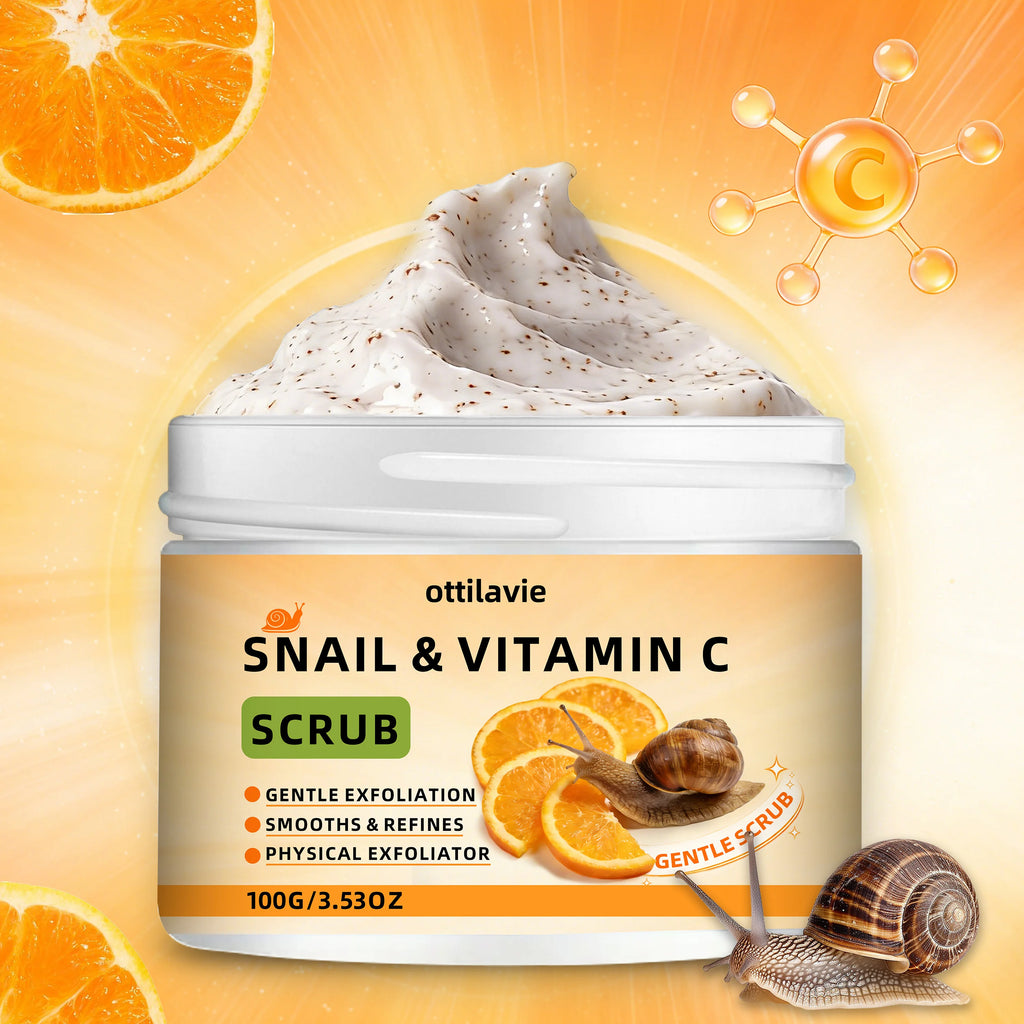Snail Vitamin C Face & Body Scrub - Gentle Exfoliating Treatment Scrubs Treatments Tidesmit