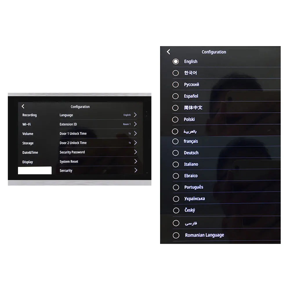 5in1 Unlock Doorbell 10inch 1080P Touch Monitor Video Intercom System Home intercom with Fingerprint IC Card Unlock for apartmen