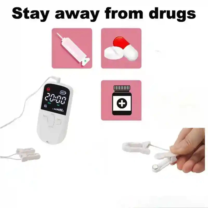 Vagus Nerve Stimulation Device for Sleep - Portable White Ear Clip Relaxation Treatment Tidesmit