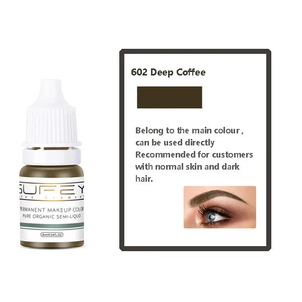Microblading Pigment 8ml - Professional Permanent Makeup Brow Ink Permanent Makeup Machines 602deep coffee Tidesmit
