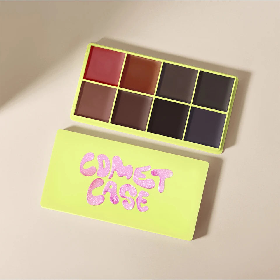 Tidesmit 8-color eyebrow cream highlighter palette with matte and shimmer shades for natural long-lasting makeup