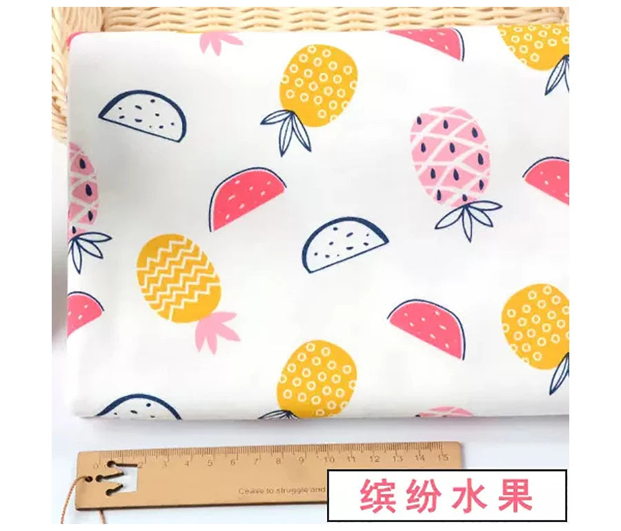 Baby Fabric Knit Jersey Print Fabric Sewing Material for Children's Garment 50*185cm Brocade Fabric Organic Fabric  Knitted
