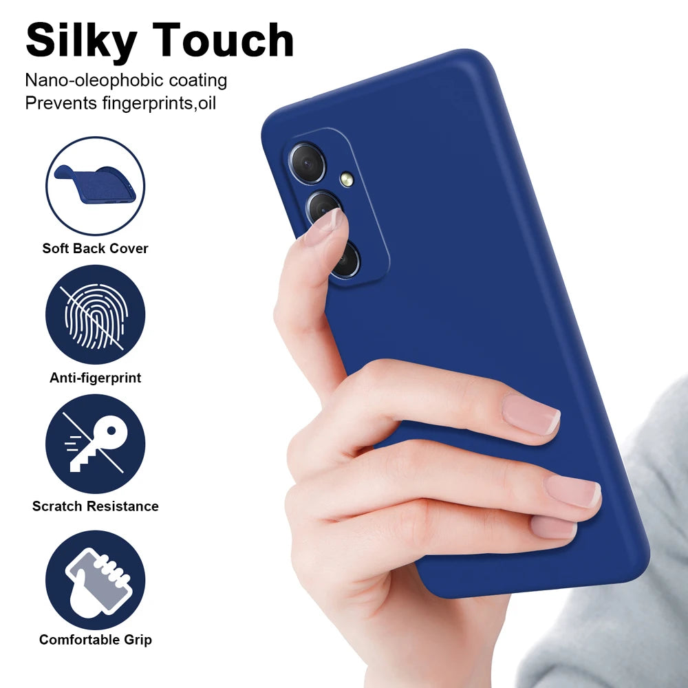 Samsung Galaxy A55 5G Liquid Silicone Phone Case - Slim Shock-Absorbing Cover Tidesmit