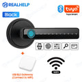 M5 Tuya BLE Fingerprint Door Lock Digital Electronic Lock with Password/Key/IC Card/ Smartlife/ Tuya APP Unlock