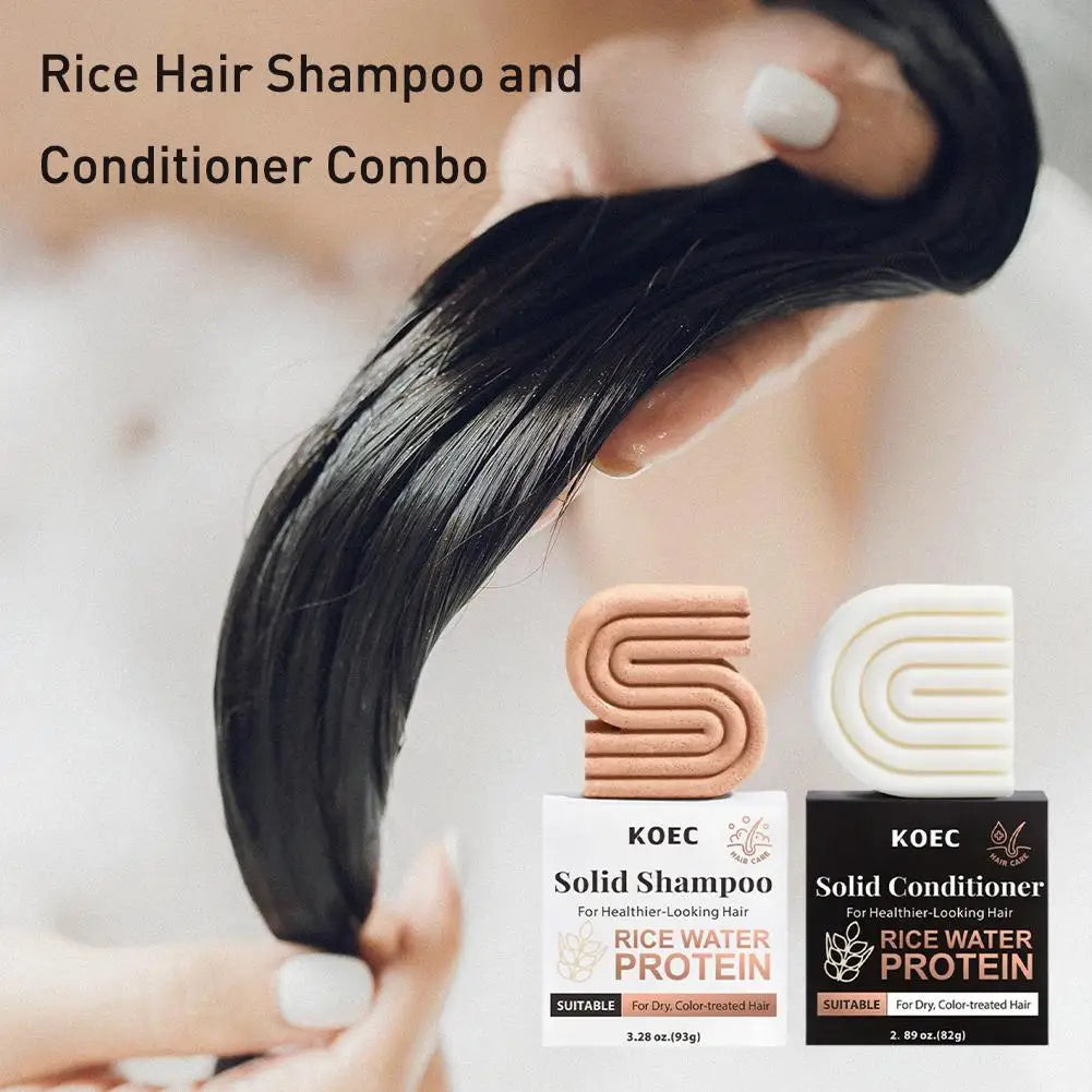 Rice Shampoo Soap Bar Conditioner Natural Organic Rice Solid Shampoo Bar Strengthen Hair Roots Damaged Hair Treatment Hair Care