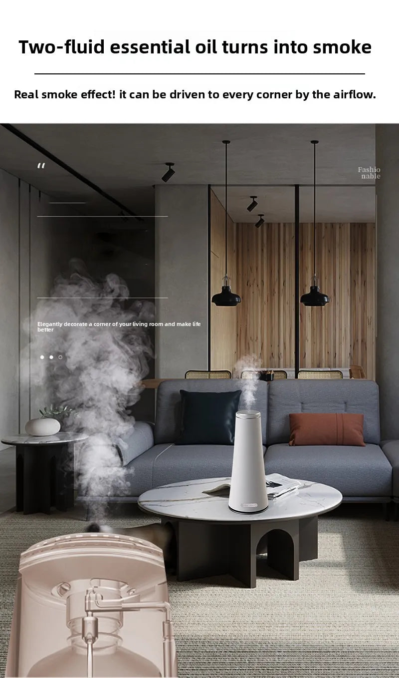A800 Silent Aroma Diffuser Waterless Fragrance Scent Machine Rechargeable with Bluetooth APP Control Mood Light 300 Cubic Space
