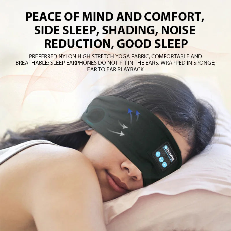 Bluetooth Sleep Headphones Headband – Wireless Sports Soft Fabric Band Tidesmit