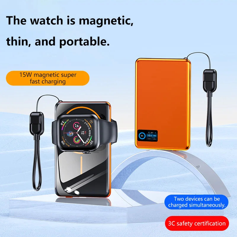 Magnetic Fast Charging Power Bank - High Capacity Travel Battery Pack Tidesmit