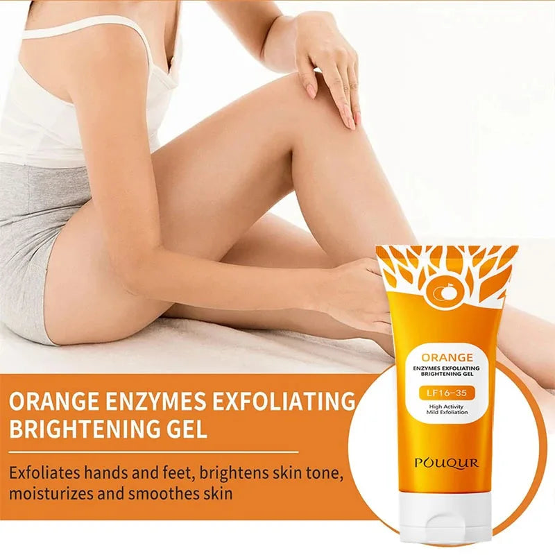 Orange Exfoliating Gel - Brightening Face & Body Scrub 100g Scrubs Treatments Tidesmit