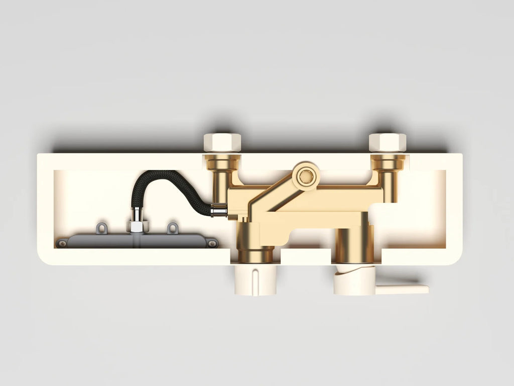 KEMAIDI Bathroom Shower System Set Hot and Cold Control Multifunctional Knobbed Triple Function Shower Set with Hand Shower