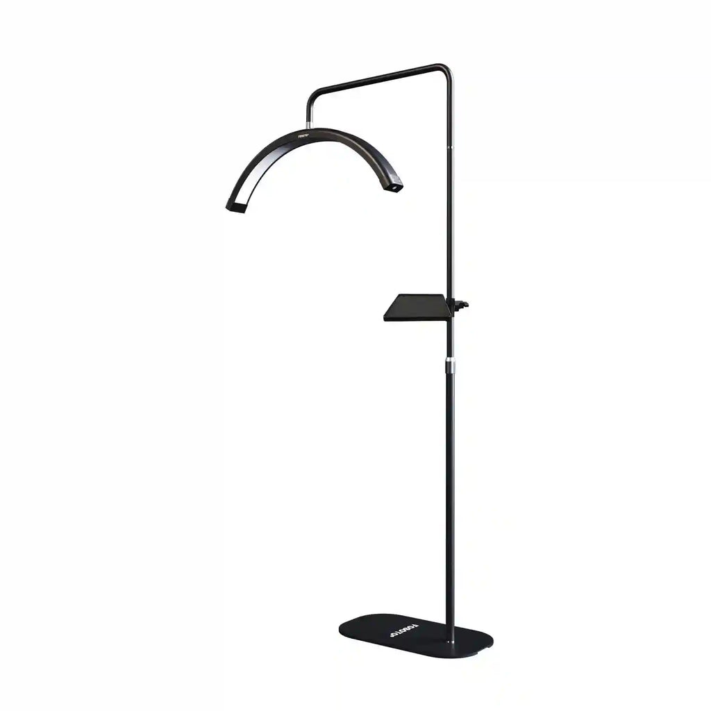 LED Half Moon Lash Light with Floor Stand | Professional Salon Lighting Tidesmit