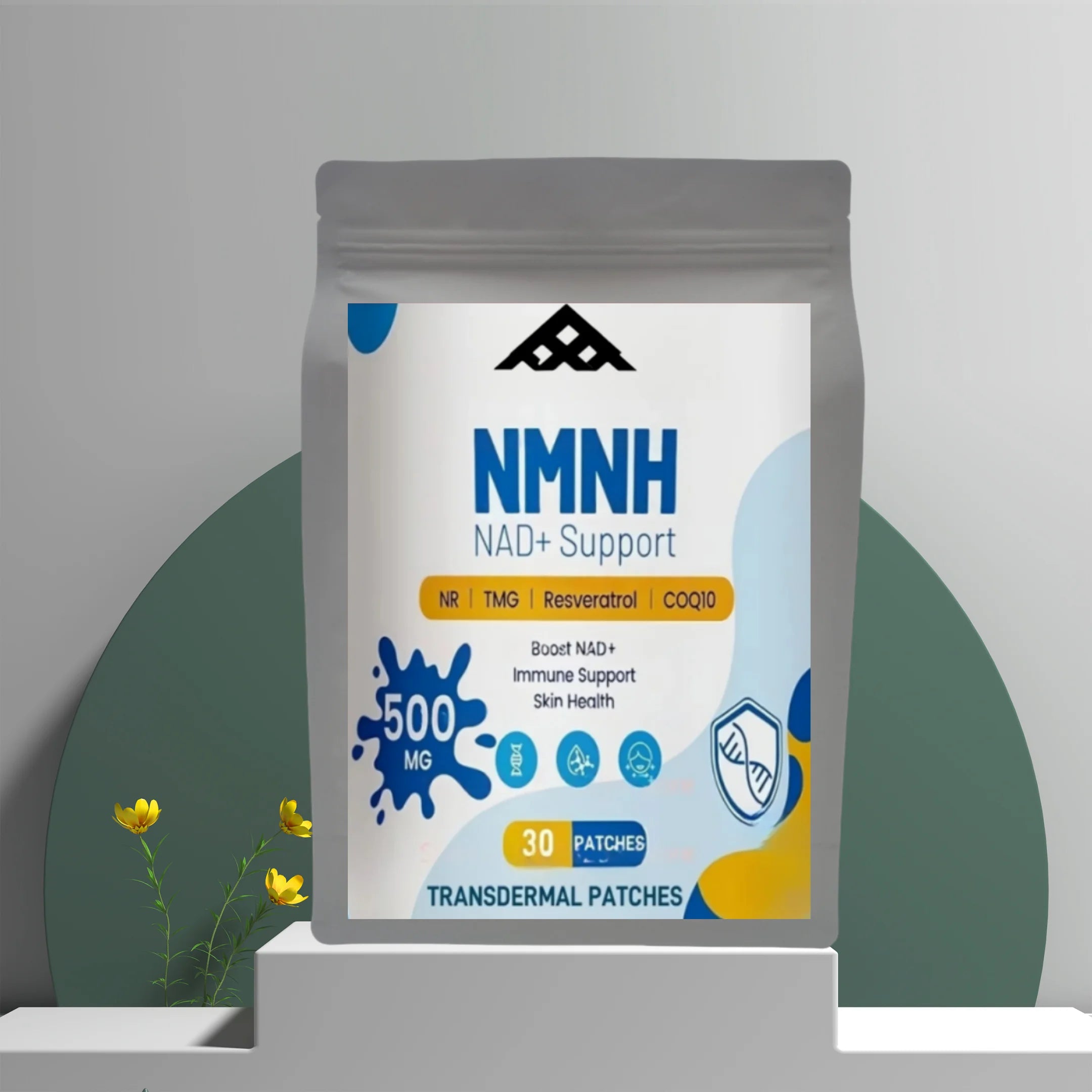30 Patches Nmnh, Nmn Transdermal Patches Alternative With Tmg, Resveratrol, Coq10 Anti Aging, Energy, Boost Nad+ Levels