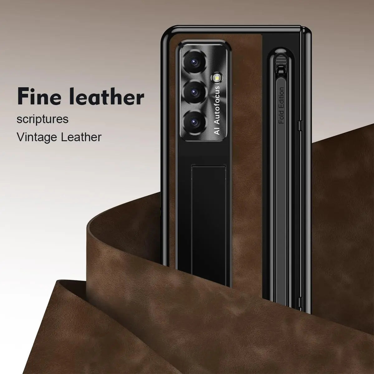 Samsung Galaxy Z Fold 7 Case with S Pen Holder and Kickstand Tidesmit